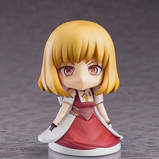 Image similar to an anime nendoroid figurine of Emma Stone, fantasy, figurine, product photo