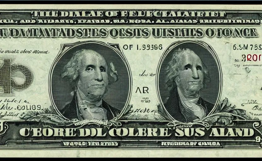 Image similar to rectangular photograph of three dollar u. s. currency note