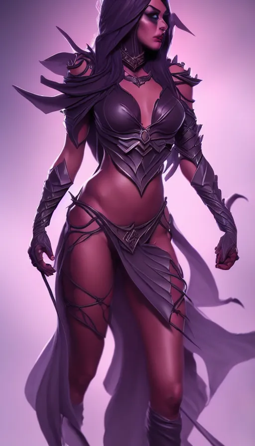 Image similar to dark sorceress full body view, highly detailed, artgerm style, artstation, soft light, sharp focus, illustration, character design, concept art, correct anatomy