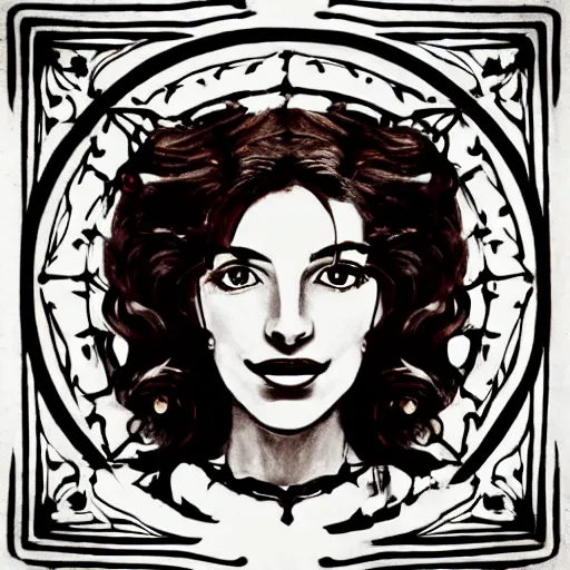 Prompt: Perfectly centered symmetrical portrait of an elegant beautiful cute pretty woman