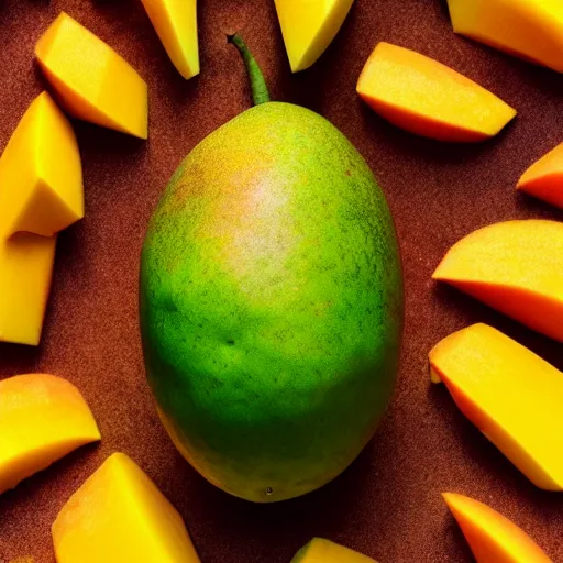 Image similar to photo of a mango with the head and arms of elon musk on it, highly detailed, extremely high quality, hd, 4 k, 8 k, professional photographer, 4 0 mp, lifelike, top - rated, award winning, cinematic, realistic, detailed lighting, detailed shadows, sharp, no blur, edited, corrected, trending