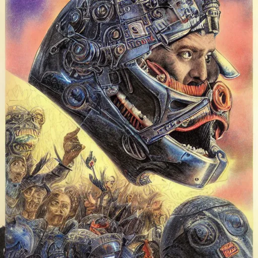 Image similar to mystery science theatre 3 0 0 0, highly detailed, cinematic, alan lee, illustration, comic art