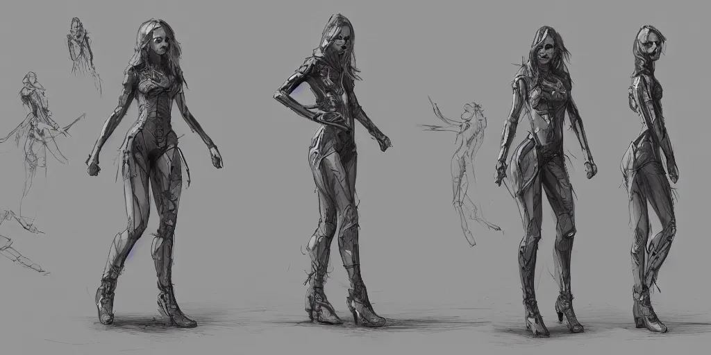 Image similar to halston sage running down a dream, walking cycle, character sheet, fine details, concept design, contrast, kim jung gi, greg rutkowski, trending on artstation, 8 k, full body, turnaround, front view, back view, ultra wide angle