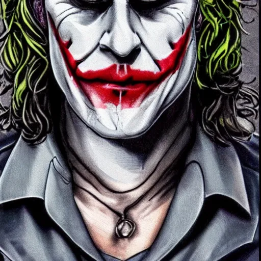 Image similar to The joker in Sons of anarchy very detail4K quality super realistic