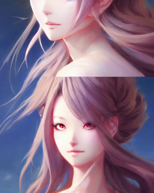 Image similar to character concept art of an anime goddess of wind | | cute - fine - face, pretty face, realistic shaded perfect face, fine details by stanley artgerm lau, wlop, rossdraws, james jean, andrei riabovitchev, marc simonetti, and sakimichan, tranding on artstation