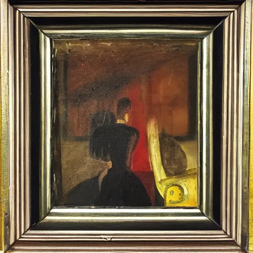 Image similar to an unsettling framed painting