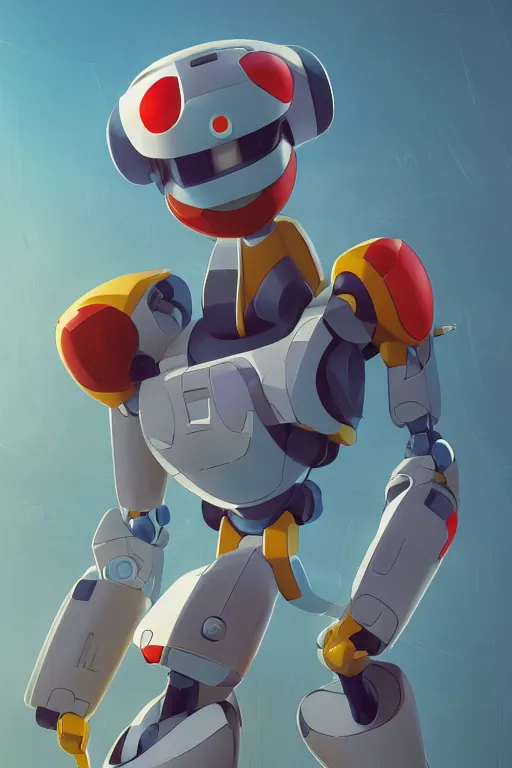 Image similar to metabots medabots medarotto medarot robot minimalist comics, behance hd by jesper ejsing, by rhads, makoto shinkai and lois van baarle, ilya kuvshinov, rossdraws global illumination ray tracing hdr radiating a glowing aura