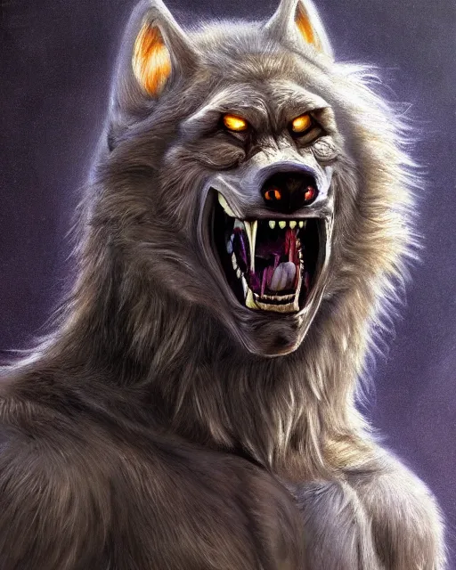 Image similar to werewolf concept designs by Rick Baker, highly detailed, Oil Painting, trending on artstation