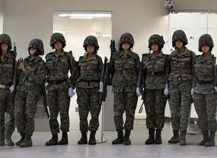 Image similar to female south korean counterterrorist unit 7 0 7 th special mission group