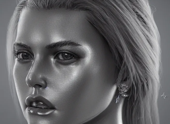 Image similar to award winning intricate highly detailed artwork featuring a hyper - realism digital portrait of the most beautiful woman in the world, zbrush, perfect eyes. by artstation, deviant art.