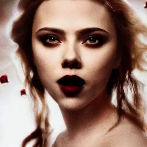 Prompt: scarlett johannson as a vampire