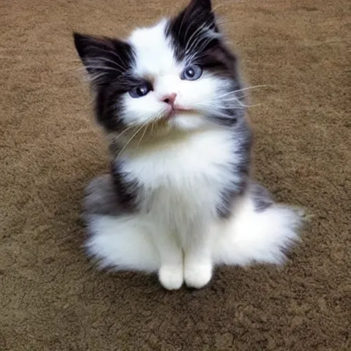 Prompt: cute fluffy cat with wings