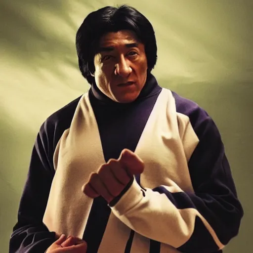 Prompt: black jackie chan, photo