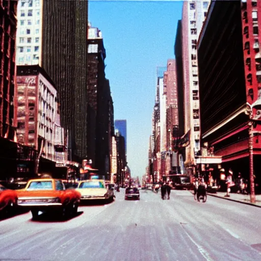 Image similar to Beautiful colored-photo cameraphone 1969 soft Photograph of New York city street