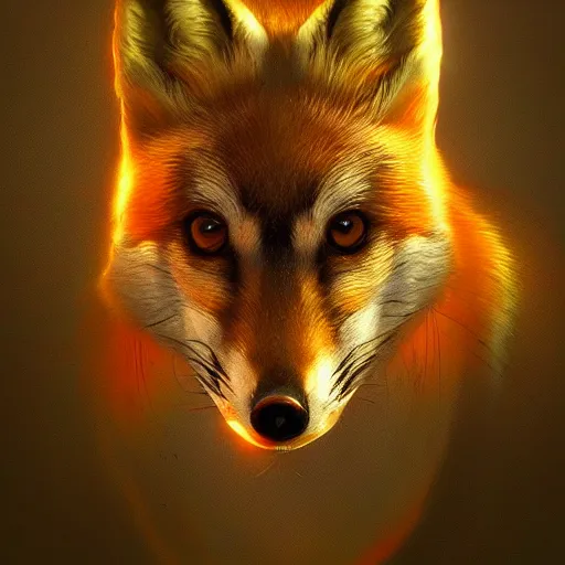 Prompt: Photorealistic magic fox. Hyperdetailed photorealism, 108 megapixels, amazing depth, glowing rich colors, powerful imagery, psychedelic Overtones, 3D finalrender, 3d shading, cinematic lighting, artstation concept art