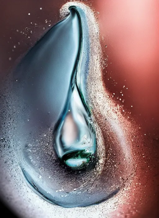 Prompt: portrait of a stunningly beautiful water drop, all styles combined and multiplied