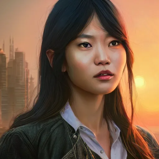 Prompt: highly detailed portrait, asian supermodel, in gta v, stephen bliss, unreal engine, fantasy art by greg rutkowski, loish, rhads, ferdinand knab, makoto shinkai and lois van baarle, ilya kuvshinov, rossdraws, tom bagshaw, global illumination, radiant light, detailed and intricate environment