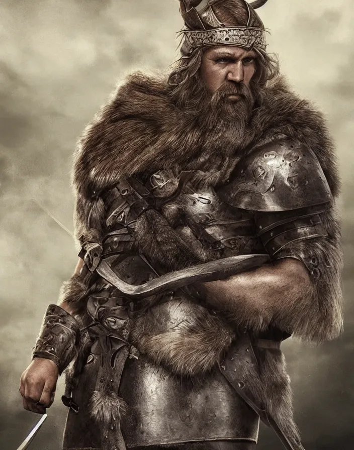 Prompt: strong Viking warrior looking right, photorealistic