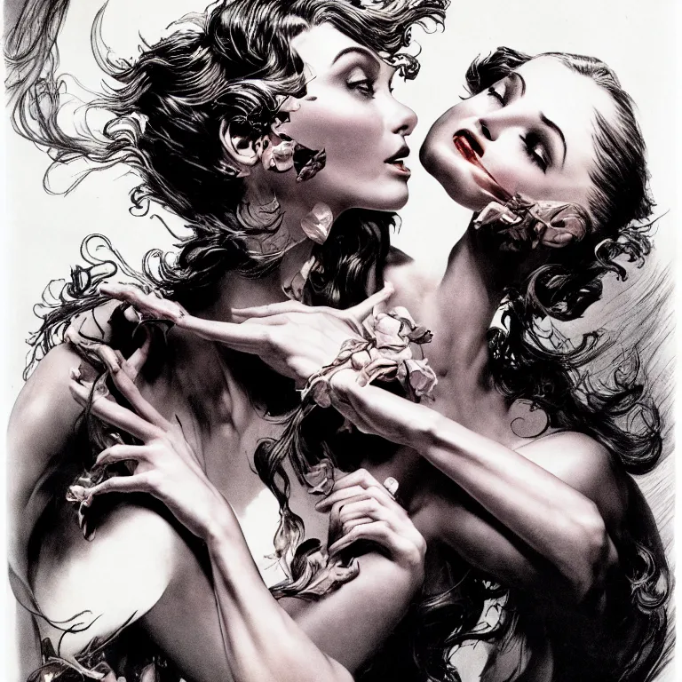 Image similar to fragrance advertising campaign by bernie wrightson