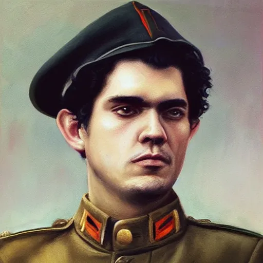 Image similar to “Oil painting of John Mayer as a World War 1 general, 4k”