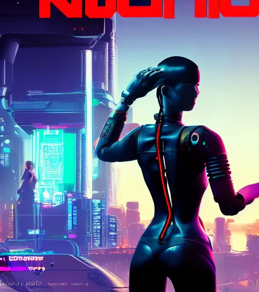 Image similar to cable plugged into cyberdeck, back of head, cyberpunk woman, computer, netrunner, 1 9 7 9 omni magazine cover, style by vincent di fate, cyberpunk 2 0 7 7, 4 k resolution, unreal engine, daz