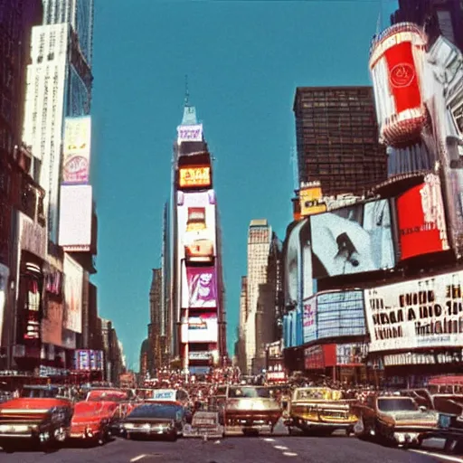 Prompt: photo of the times square in new york, taken in the 1970s