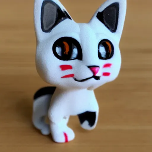 Prompt: toy cat mini figure