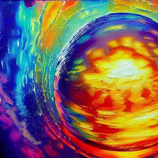 Prompt: ultra realist soft painting of a storm globe, underwater fish universe inside, symmetry accurate features, very intricate details, rainbow lighting, volumetric light water