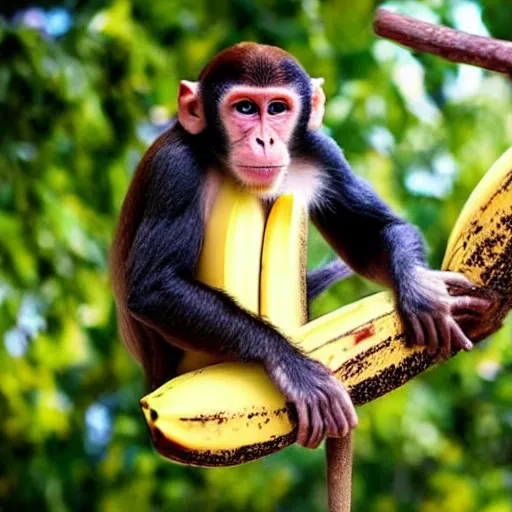 Image similar to monkey surfing on a banana