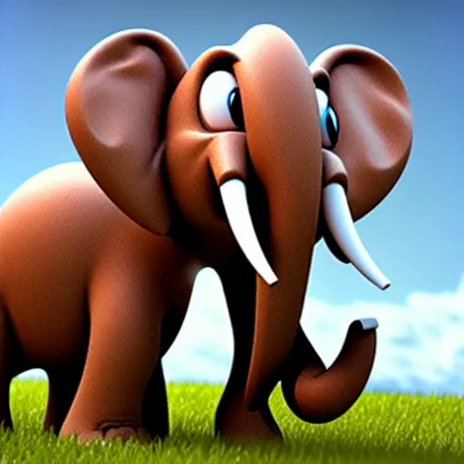 Prompt: elephant by pixar