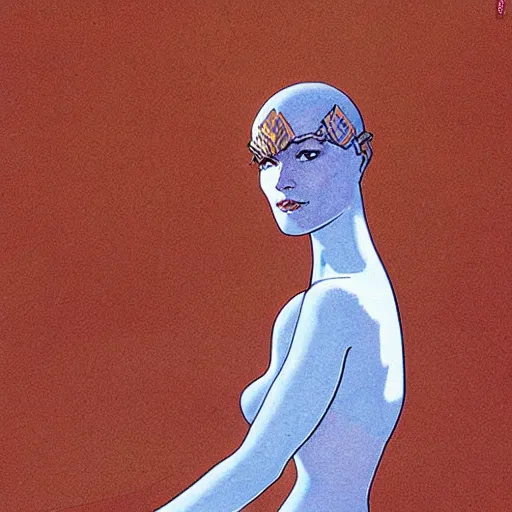 Image similar to a woman by moebius