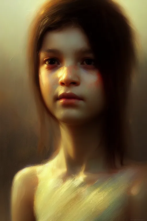 Image similar to babylonian girl, joyful, close-up portrait, intricate, elegant, volumetric lighting, scenery, digital painting, highly detailed, artstation, sharp focus, illustration, concept art, ruan jia, steve mccurry