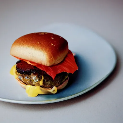 Prompt: photo of gold plated hamburger, cinestill, 800t, 35mm, full-HD