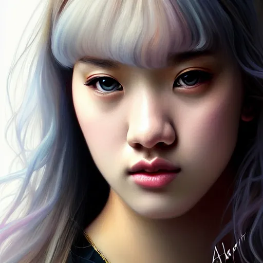 Image similar to portrait of jossi of blackpink, highly detailed, digital painting, smooth, sharp focus, illustration, ultra realistic, 8 k, art by artgerm and alphonse mucha