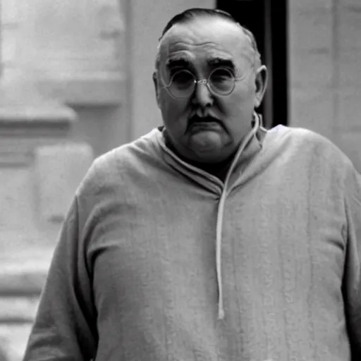 Image similar to john candy as ghandi, movie still