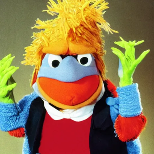 Image similar to Donald Trump as a Gorg, in Fraggle Rock