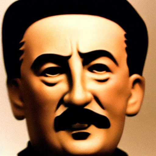 Image similar to plastic figurine of Stalin, close angle, photo