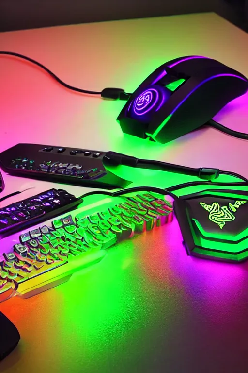 Image similar to razer gaming vodka, rgb lights, promotional photo