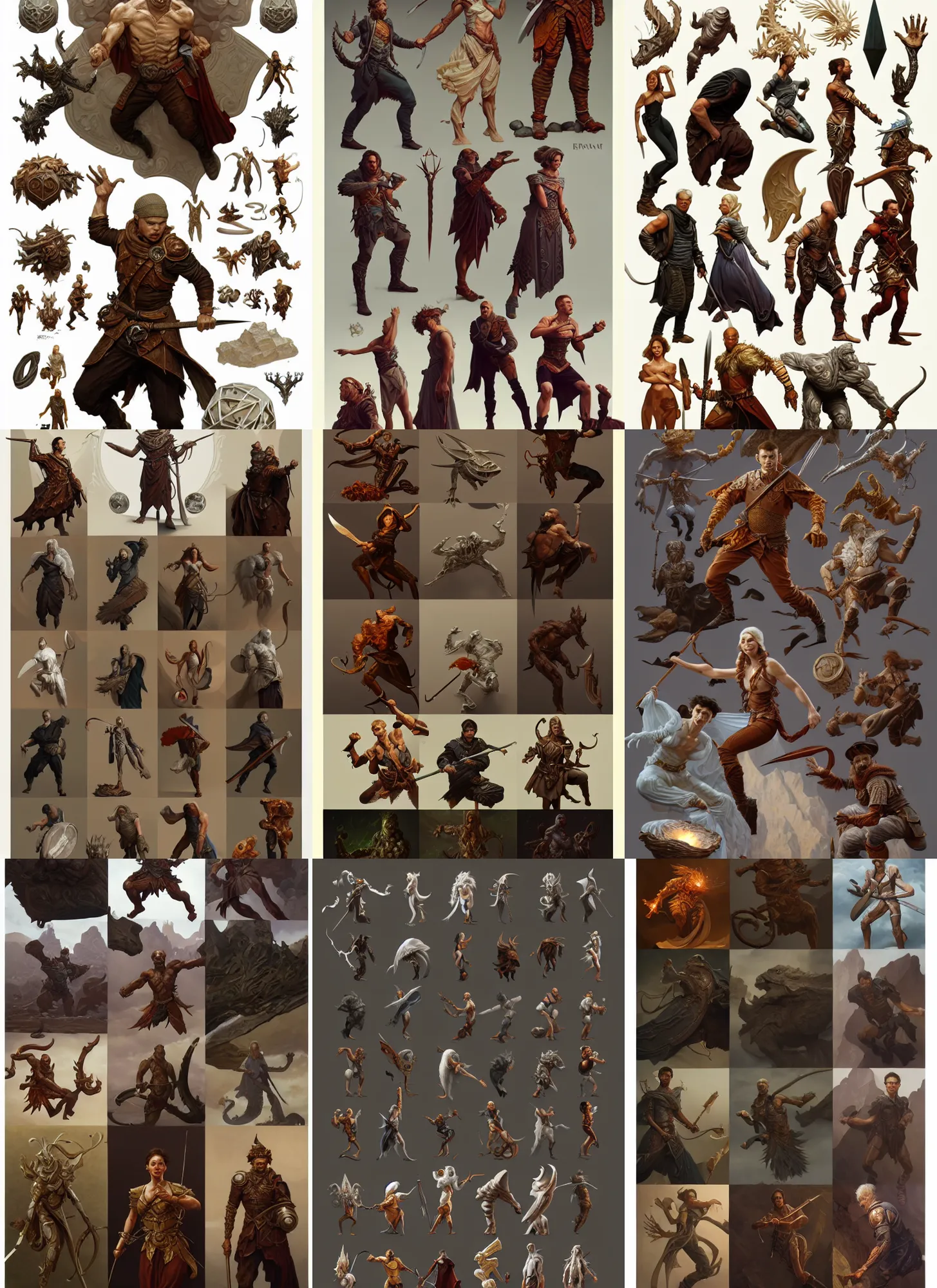 Prompt: full - body d & d mtg inventory anatomy on white background, action pose, intricate, highly detailed, digital painting, artstation, concept art, smooth, sharp focus, illustration, art by norman rockwell emiliano ponzi andrey remnev yoann lossel aaron jasinski, 8 k