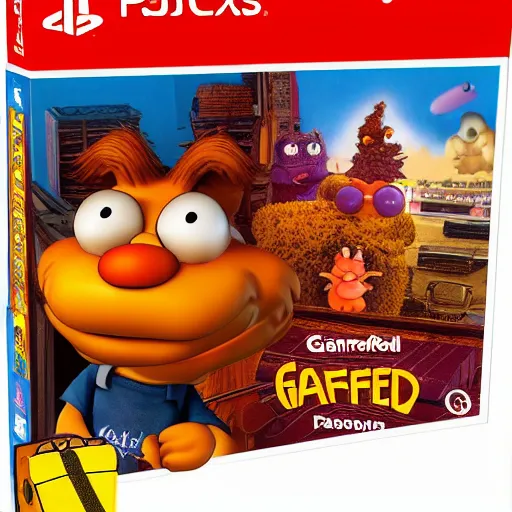 Image similar to Garfield's photo on the videogame box art for phasmophobia