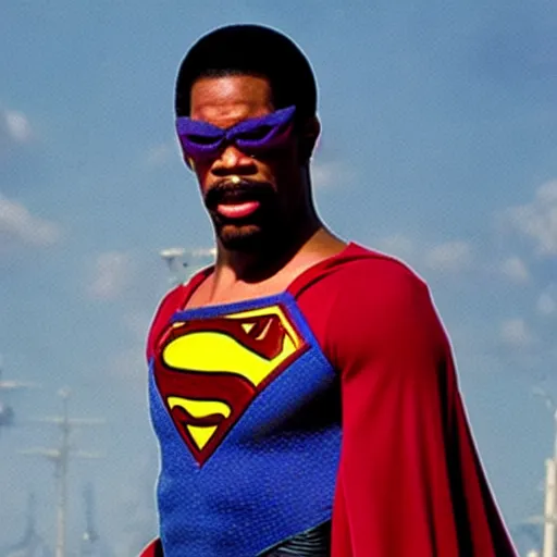 Image similar to Pootie tang as superman