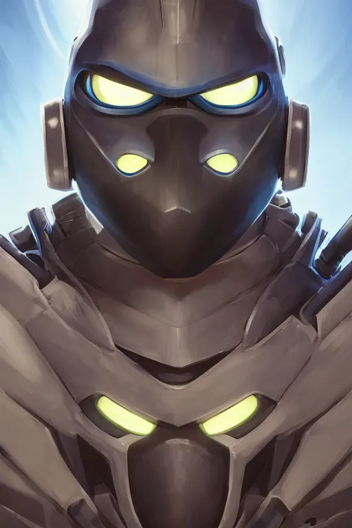 Image similar to epic mask helmet robot ninja portrait stylized as fornite style game design fanart by concept artist gervasio canda, behance hd by jesper ejsing, by rhads, makoto shinkai and lois van baarle, ilya kuvshinov, rossdraws global illumination radiating a glowing aura global illumination ray tracing hdr render in unreal engine 5