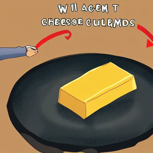 Image similar to wikihow tutorial on how to summon cheese demons