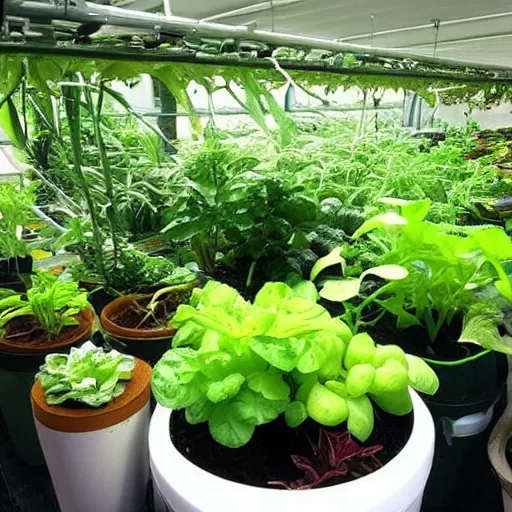 Image similar to “ hydroponic system, filled with plants ”