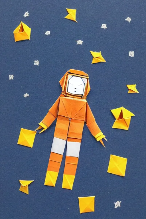 Image similar to origami astronaut
