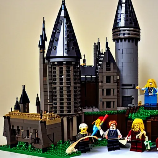 Image similar to hogwarts in lego style