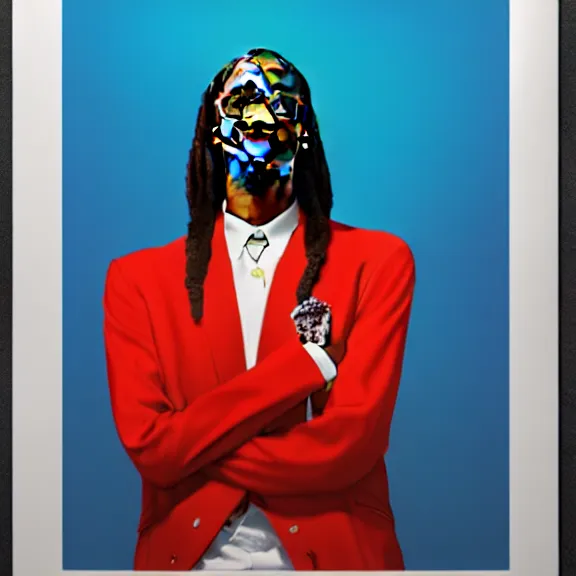 Image similar to beautiful illustration of a Snoop Dogg by Edward Hopper, clean lines, very detailed, colorful octane render