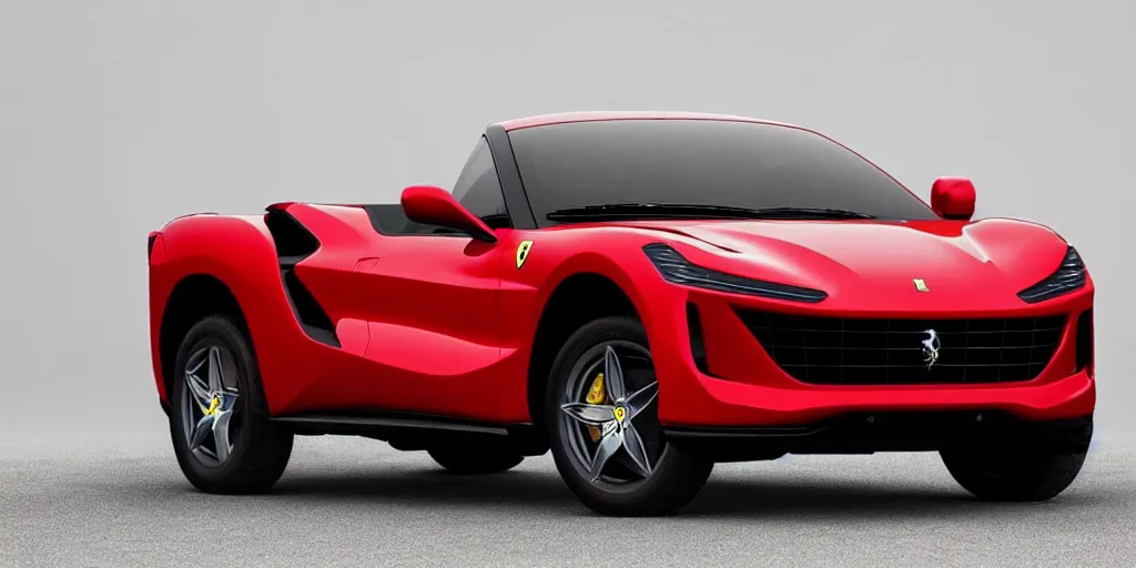 Prompt: “2020 Ferrari Pickup Truck, ultra realistic, 4K HD”