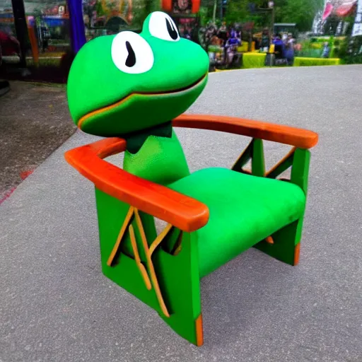 Image similar to froggy chair from animal crossing