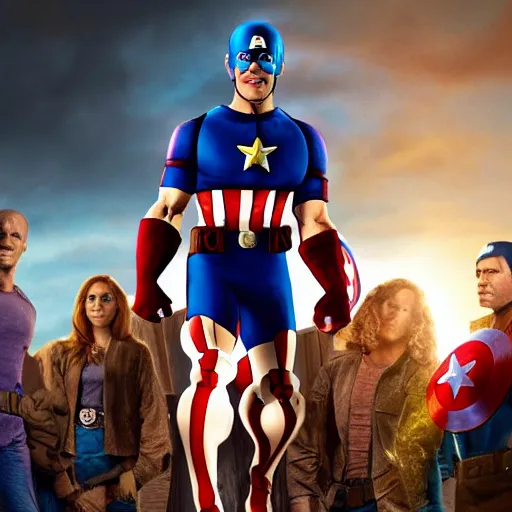 Prompt: Scooby Doo as Captain America, epic, movie still, photorealistic, cinematic, 8k,